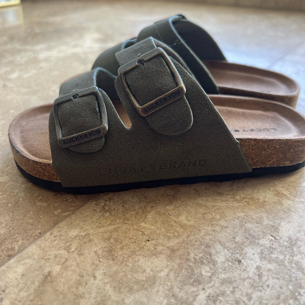 Lucky Brand Kids Sandals - size 12 dark Green unisex